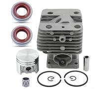 Besttoolifes Kit de piston cylindrique de 40 mm pour débroussailleuse FS120 FS200 FT250 HT250 FS250 FS250R FS202 de rechange pour débroussailleuse 4134 020 1214 avec 2 joints d'huile et roulement à