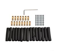 Besttoolifes Kit d'épissure de fil souterrain avec connecteurs pour fils de moins de 12 AWG 60 A, ensemble de bornes de câblage rapide en métal avec tubes rétractables, vis et clé pour l'épissure