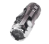 Besttoolifes Lampe de poche LED compacte à 3 yeux, rechargeable 500 lumens, mini lampe de poche, capuchon arrière magnétique et clip stylo, étanche pour le camping et les urgences