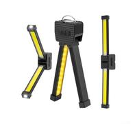 Besttoolifes Lampe de travail LED rechargeable avec corps en aluminium, design pliable, plusieurs modes d'éclairage, base magnétique pour entraînement de gym, activités de plein air
