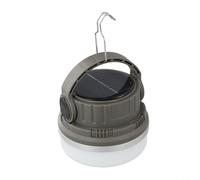 Besttoolifes Lanterne de camping solaire compacte avec fonction rechargeable par USB - Lampe de randonnée LED hydrofuge - Compatible avec tente de nuit et activités variables - Argenté