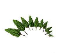 Besttoolifes Lot de 10 arbres miniatures pour diorama ferroviaire, paysage miniature en plastique, hauteur 4,8 à 16 cm, échelle 1:100, vert