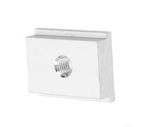 Besttoolifes Lot de 10 écrous en T en aluminium pour travail du bois, glissière filetée M6 pour rail en T de type 30/45, fermeture argentée 23 x 30 x 5 mm, lot de 10 pièces compatibles avec les