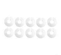 Besttoolifes Lot de 10 rosaces rondes blanches en polypropylène pour isolation de radiateur et tuyau en cuivre, cache-trous de 17 mm pour une installation facile (10 pièces, blanc)