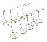 Besttoolifes Lot de 10 supports de boules de Noël, présentoir en métal en forme de L, cintre décoratif pour maison, jardin, mariage, doré, 22,9 cm