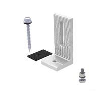 Besttoolifes Lot de 10 supports de montage pour panneau solaire en aluminium pour toit incliné, support de toit en L avec réglage de la hauteur de 33 à 68 mm, compatible avec les sous-structures de