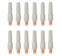 Besttoolifes Lot de 12 embouts de soudage sans revêtement, 40 x 0,8 mm, buse de soudage MIG pour torche 15AK, pointes en cuivre résistantes aux scories pour améliorer le chemin de soudure et le fil