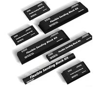 Besttoolifes Lot de 12 patins de ponçage en mousse souple EVA pour utilisation humide et sèche, pour le travail du bois et la réparation de carrosserie (22 pièces)