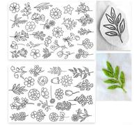 Besttoolifes Lot de 2 autocollants de broderie solubles dans l'eau - Feuilles de support de broderie PVA pour couture à la main, papier de transfert, modèle de couture soluble, tissu non tissé