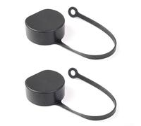 Besttoolifes Lot de 2 caches de port de chargeur de véhicule électrique, type 2, étanches à la poussière, pour station de charge EV 63 mm en PVC noir