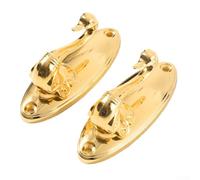 Besttoolifes Lot de 2 crochets muraux vintage en forme de cygne en alliage de zinc pour suspendre rideaux, chapeaux et vêtements, accessoires d'organisation de la maison (doré)