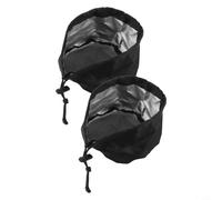 Besttoolifes Lot de 2 housses de filtre à air pour tente de plantes - Couvercle de filtre élastique pour tentes de culture, maille anti-araignée, tissu Oxford enduit argenté, convient pour 10,2 cm à