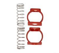 Besttoolifes Lot de 2 paires de charnières améliorées à ressort boucle C pour vélo pliable Brompton, accessoires de cadre en plastique et en acier inoxydable, pièces de mise à niveau sécurisées (rouge
