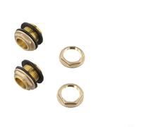 Besttoolifes Lot de 2 raccords de cloison en laiton avec joint en silicone, traversée de réservoir pour réservoir d'eau, tour d'eau et pompe à eau, filetage de 1,9 cm, 3 cm