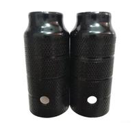 Besttoolifes Lot de 2 repose-pieds pliables en alliage d'aluminium pour essieu avant et arrière de 38 mm et 50 mm, cylindre moleté antidérapant, compatible avec les pistes de route et de montagne (2