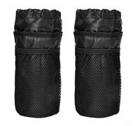 Besttoolifes Lot de 2 sacs isothermes pour potence de guidon avec poche en maille absorbant les chocs et résistant à l'usure, bande de fixation en cuir synthétique, ajustement sécurisé