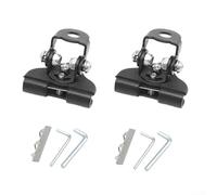 Besttoolifes Lot de 2 supports de fixation argentés et noirs pour capot de camion - Supports de montage pour extension de base LED - Compatible avec SUV - 33 mm x 55 mm (noir)