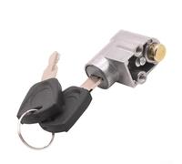 Besttoolifes Lot de 2 verrous électriques de type B pour batterie de vélo - Coque plaquée zinc avec noyau en aluminium, serrure antivol pour batterie de vélo et fixation de tige de selle (argenté)