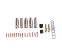 Besttoolifes Lot de 25 buses de soudage pour soudeur MIG 15AK, embouts en cuivre de 0,8 mm, diffuseur de gaz et isolateur pour torche MB-15