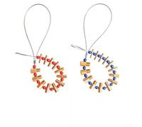 Besttoolifes Lot de 26 jauges de filetage pour écrou et boulon | métrique et pour identificateur de filetage impérial | Jauge amovible en alliage d'aluminium avec double face (doré)