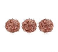 Besttoolifes Lot de 3 boules éponge en fil de cuivre pour nettoyeur de buse de fer à souder, brosse à récurer en métal résistant à la rouille pour atelier
