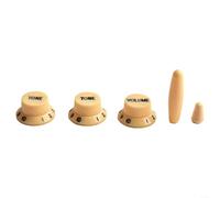 Besttoolifes Lot de 3 boutons de guitare électrique 1 volume 2 tons avec bras pour barre Whammy (jaune + noir)