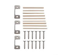 Besttoolifes Lot de 3 gâches réglables pour portes extérieures, plaque de renfort de serrure à grand trou en acier inoxydable avec vis et chevilles, garantissant une seconde durée de vie (argenté)