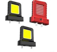 Besttoolifes Lot de 3 lampes de travail LED 14 W pour batteries d'outils électriques 20 V/21 V, prise réglable, mini lampe d'inspection de poche, lanterne de camping compacte pour l'extérieur et (3