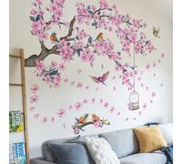 Besttoolifes Lot de 3 stickers muraux en vinyle PVC pour chambre à coucher, salon, cuisine ou espace commercial Violet et rose (M17601-30 x 90 cm)