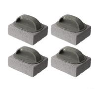 Besttoolifes Lot de 4 blocs de briques de nettoyage pour barbecue respectueux de l'environnement avec poignée ergonomique pour cuisine en plein air