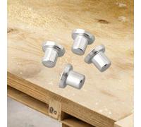 Besttoolifes Lot de 4 chevilles centrales en acier pour le travail du bois avec guide de perçage, 4 outils d'alignement des joints en bois de 6 mm/8 mm/10 mm/12 mm pour un tenon et un trou précis