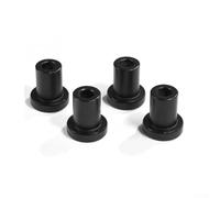 Besttoolifes Lot de 4 entretoises de porte de grange, manchon d'espacement mural pour porte coulissante, raccord en plastique et métal noir pour installation sur rail