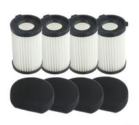 Besttoolifes Lot de 4 filtres réutilisables pour aspirateur, capture des particules à 99,97 %, faciles à nettoyer, noir et blanc, compatibles avec la série VA20, convient aux ménages sujets aux