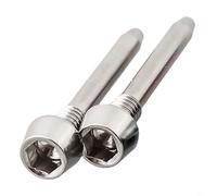 Besttoolifes Lot de 4 goupilles de retenue de plaquette de frein pour MT2/4/5/6/8, boulon d'étrier de frein à disque en alliage M4 x 26 mm, compatible avec Magura, noir/arc-en-ciel/doré (titane)