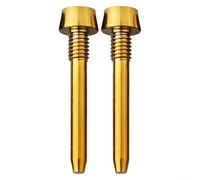 Besttoolifes Lot de 4 goupilles de retenue de plaquette de frein pour MT2/4/5/6/8, boulon d'étrier de frein à disque en alliage M4 x 26 mm, compatible avec Magura, noir/arc-en-ciel/doré (doré)