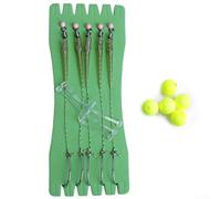 Besttoolifes Lot de 4 hameçons de pêche pour ligne de pêche pour ligne de pêche à la carpe en poils de carpe européens avec 5 appâts balles de pêche plus plusieurs tailles 2 ou 4 ou 6 ou 8 carpes en