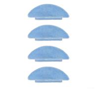 Besttoolifes Lot de 4 serpillères en microfibre compatibles avec aspirateur robot ZACO A10 Pro, tampons de rechange pour poils d'animaux et nettoyage du sol