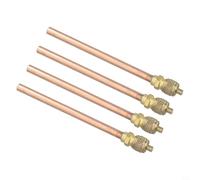 Besttoolifes Lot de 4 vannes d'accès de réfrigération pour climatiseur - Cuivre pour valve de réparation CVC pour chargement CA, système de réfrigération et utilisation de service