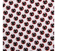 Besttoolifes Lot de 500 yeux de pêche 3D réalistes en résine époxy avec dos en caoutchouc - Rouge - 6 mm