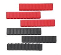 Besttoolifes Lot de 6 porte-embouts à 10 trous pour tournevis à tige hexagonale de 1,9 cm - Organiseur de rangement en plastique avec 10 emplacements, noir et rouge
