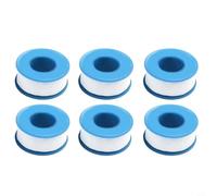Besttoolifes Lot de 6 rubans d'étanchéité en PTFE de qualité plombier pour conduites d'eau, d'air ou de gaz, 20 m x 16 mm, matériau en silicone PTFE pour joints métalliques et plastiques