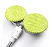 Besttoolifes Lot de 6 tampons de nettoyage en microfibre pour balai électrique, têtes de balai de rechange et disques de nettoyage lavables et réutilisables, chiffons de nettoyage ronds de 16 cm