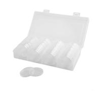 Besttoolifes Lot de 60 boîtes de rangement pour capsules de pièces de monnaie avec doublure en mousse réglable pour pièces de 17 mm, 20 mm, 25 mm, 27 mm, 30 mm, 33 mm, 38 mm, 40 mm de diamètre (B)