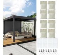 Besttoolifes Lot de 8 sacs de lestage pour rideaux d'extérieur, sacs de sable en toile avec fermeture automatique et clips métalliques, 425,2 g par sac pour tonnelles, patios et cours venteuses