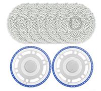 Besttoolifes Lot de 8 supports et serpillères en plastique et microfibre, facile à installer, performance durable, 8 pièces
