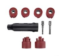 Besttoolifes Lot de 9 brosses de nettoyage de goujons de roue, adaptateur de filetage pour voiture, écrous et rouilles, kit d'entretien 12-28 mm