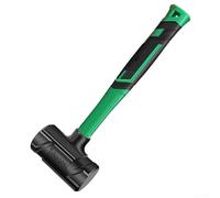 Besttoolifes Marteau en caoutchouc non élastique pour installation de carrelage, dessus plat avec poignée en fibre de verre, maillet robuste sans rebond pour meubles et travaux au sol (0,2 kg)