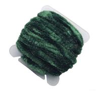 Besttoolifes Matériau de fixation de mouches chenille vert foncé - Fil chenille de rayonne de 3,5 mm pour nymphes, buggers en laine et imitations de vers - Fil fin doux à poils multiples pour attacher