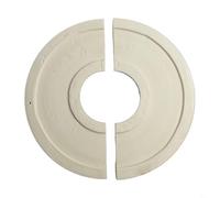 Besttoolifes Médaillon rond fendu en polyuréthane décoratif pour ventilateur de plafond, plaque de plafond, rosace d'ornement 315 mm extérieur 100 mm de diamètre intérieur blanc