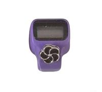 Besttoolifes Mini compteur de doigts électronique violet - Clicker portatif avec écran d'arrêt automatique, sangle souple réglable pour le tricot, le crochet, les scores sportifs et l'utilisation en